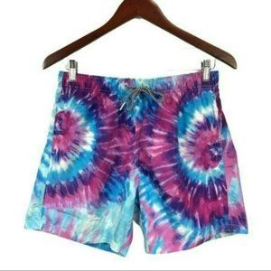 PacSun Boardies Trunks Tie Dye Blue Purple, Small New